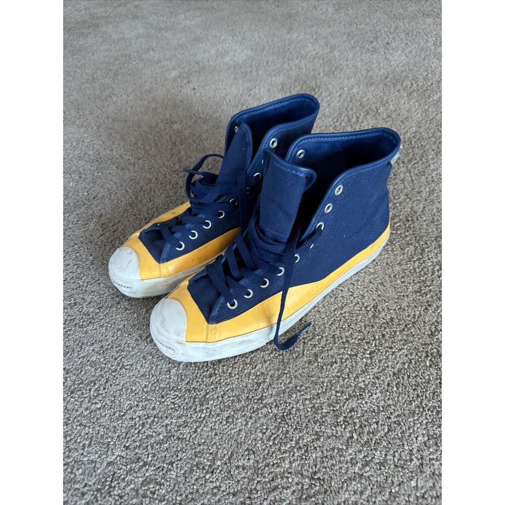 Size 9.5 - Converse Jack Purcell Pro High x Pop Trading Company Navy Yellow 2020
